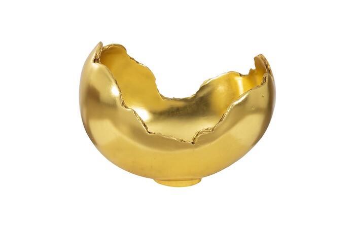 Burled Bowl, Resin, Gold Leaf Finish