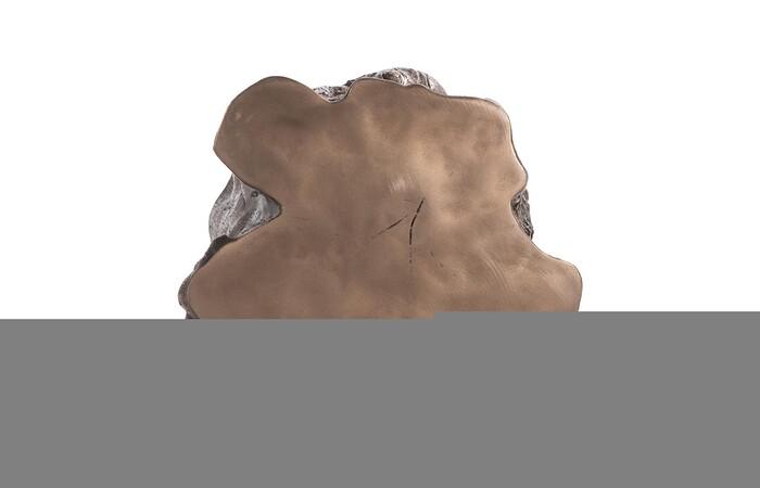 Log Side Table, Bronze