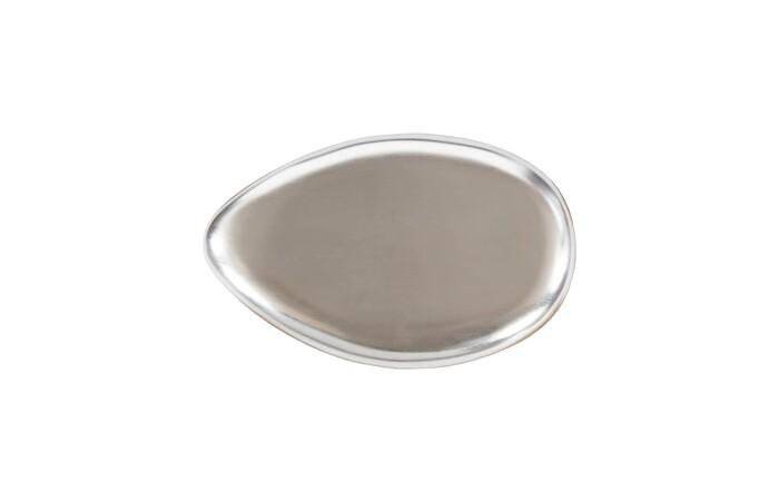 River Stone Coffee Table, Silver Leaf, Small