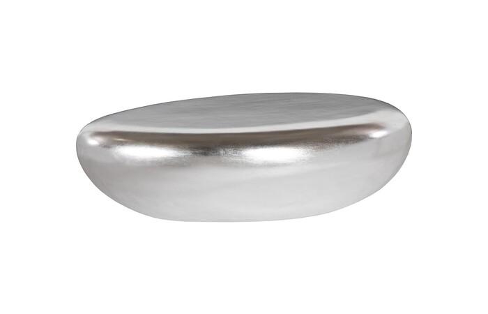River Stone Coffee Table, Silver Leaf, Large