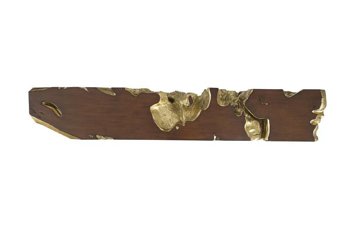 Freeform Console Table, Gold Leaf, Faux Bois, LG