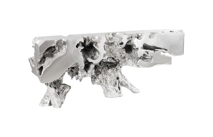 Freeform Console Table, Silver Leaf, LG