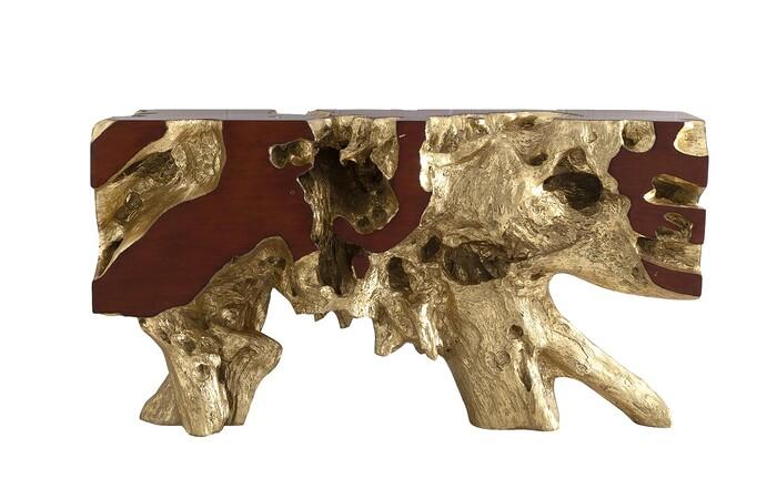 Freeform Console Table, Gold Leaf, SM