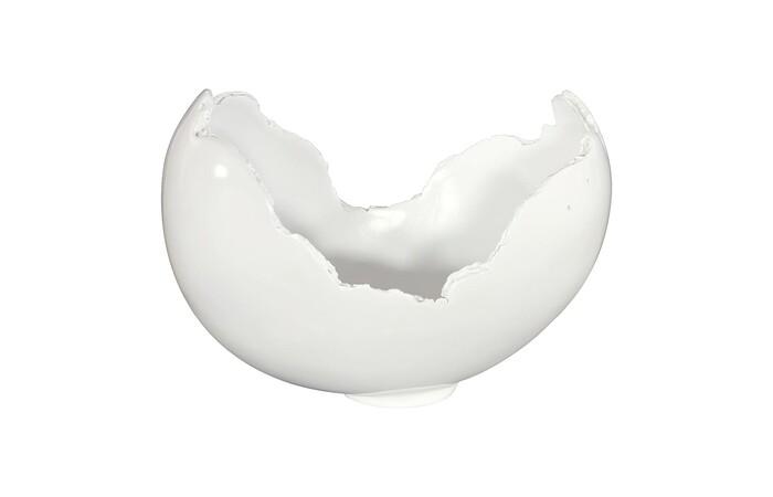 Burled Bowl, Glossy White