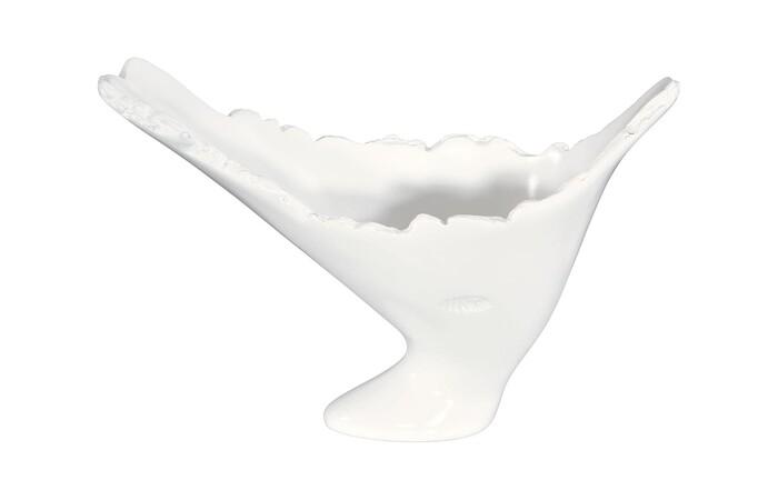 Burled Vase, Glossy White