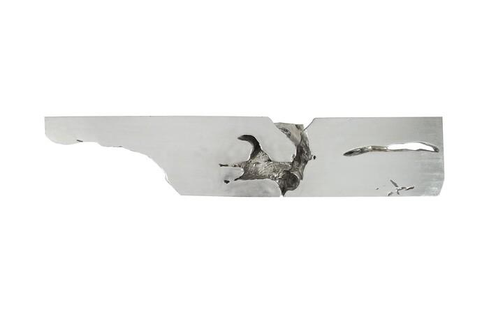 Crown Console Table, Silver Leaf 