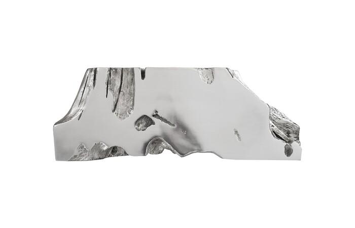 Luxe Freeform Console Table, Silver Leaf