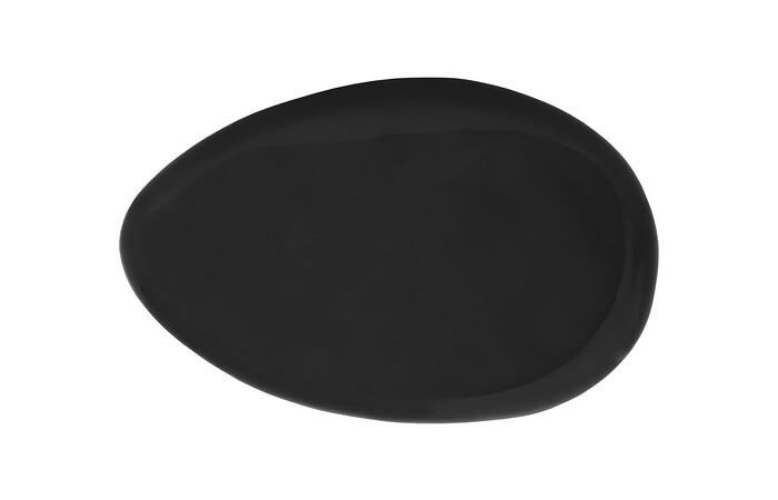River Stone Coffee Table, Gel Coat Black, Large