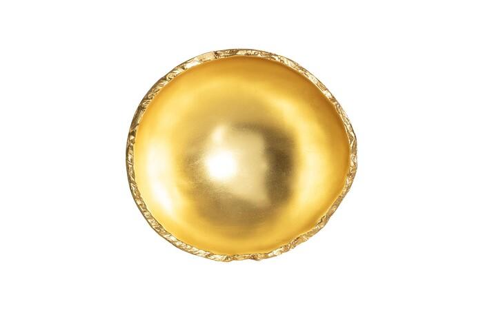 Broken Egg Bowl, White and Gold Leaf