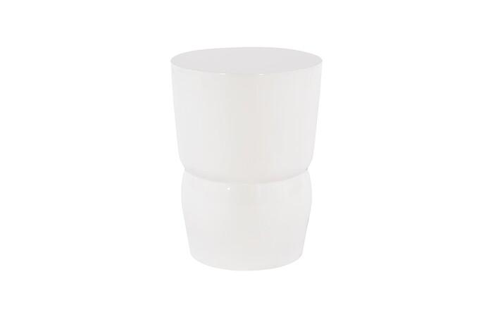 Carved Stool, Gel Coat White
