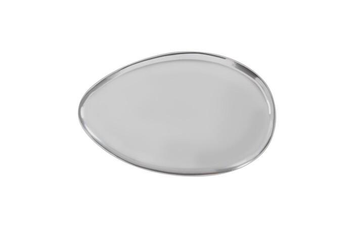 River Stone Coffee Table, Liquid Silver, Large