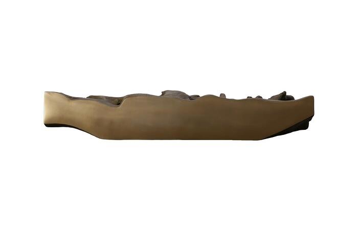 Square Root Console Table, Resin, Antique Bronze Finish
