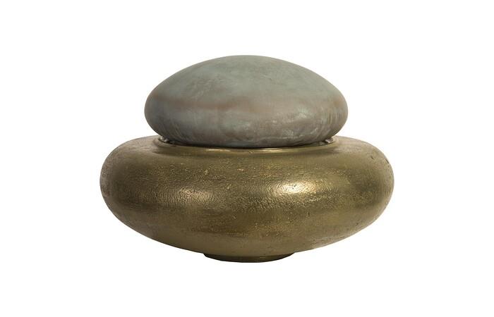 Heian Fountain, LG, Bronze Top, Brase Base