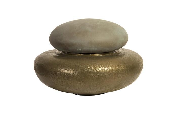 Heian Fountain, MD, Bronze Top, Brase Base