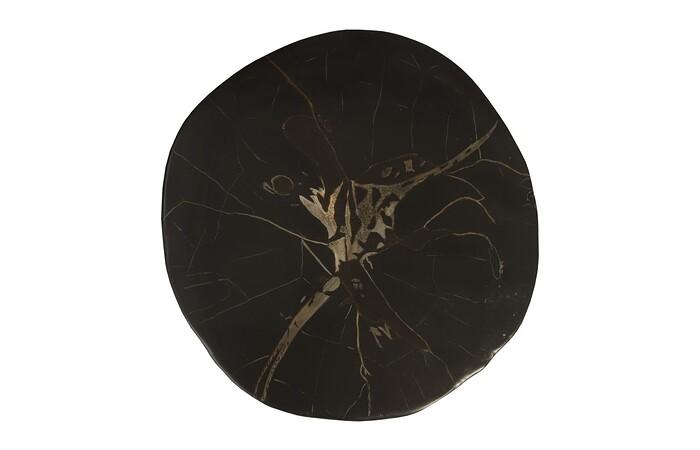 Cast Petrified Wood Stool, Resin