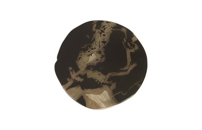 Cast Petrified Wood Stool, Resin