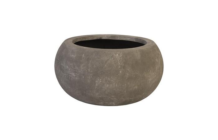 Rounded Planter, Large, Gray