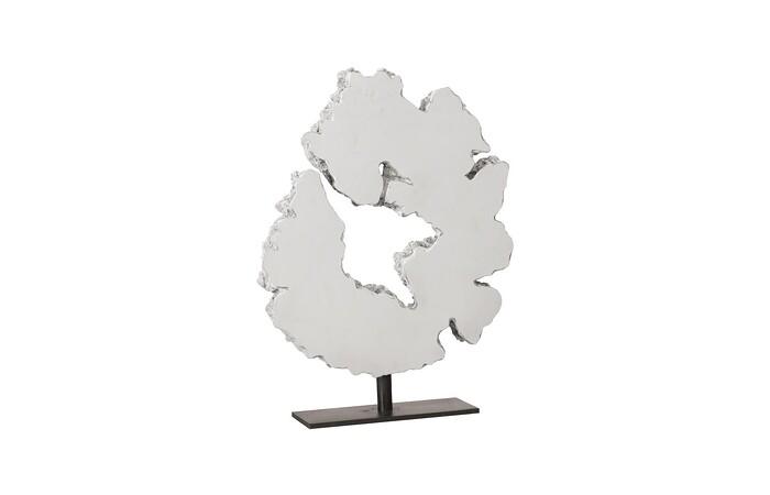 Lava Slice Sculpture on Stand, Resin, Stainless Steel