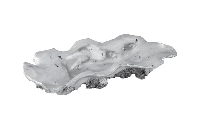 Rose Wood Burled Bowl, Silver