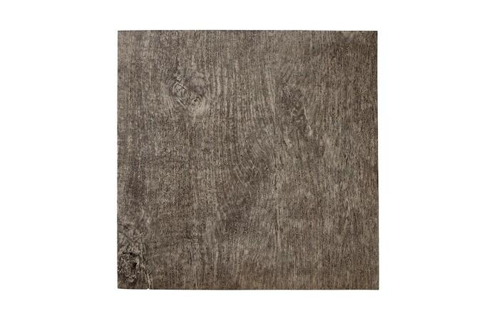 Origins Dining Table, Gray Stone, Square, Brushed Stainless Steel Base
