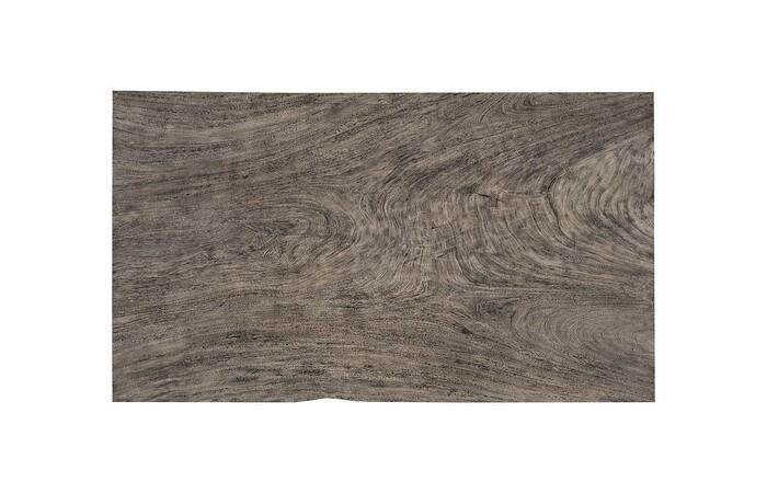 Origins Dining Table, Straight Edge, Gray Stone, Satin Black Legs