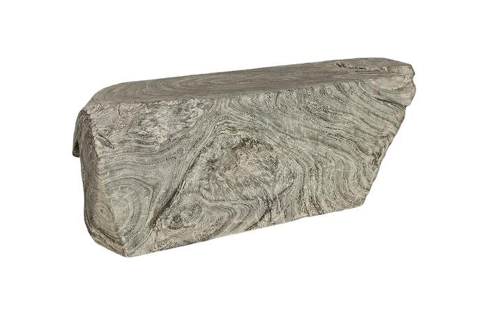 Freeform Bench, Gray Stone