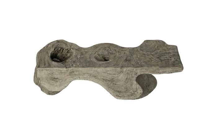 Freeform Bench, Gray Stone