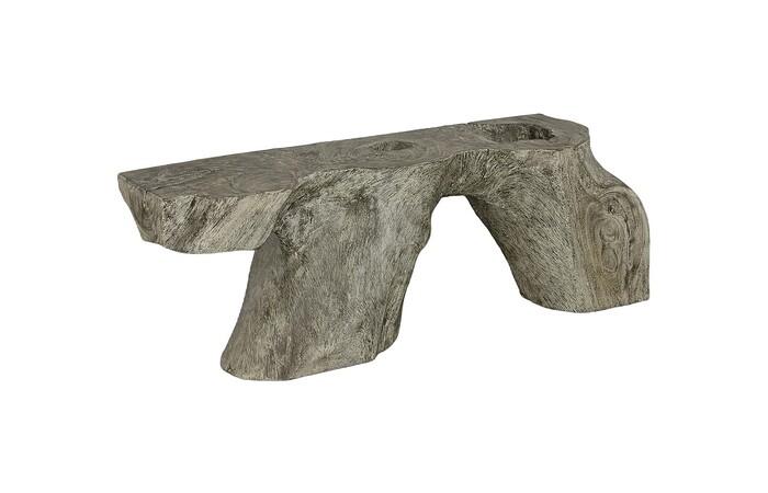 Freeform Bench, Gray Stone