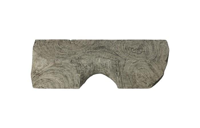 Freeform Bench, Gray Stone