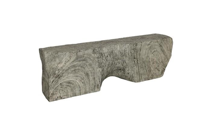 Freeform Bench, Gray Stone