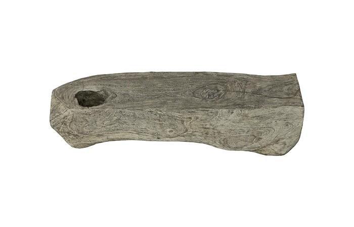 Freeform Bench, Gray Stone