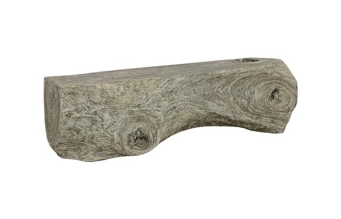 Freeform Bench, Gray Stone