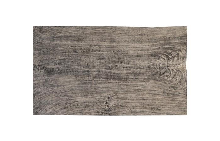 Origins Dining Table, Straight Edge, Gray Stone, Satin Black Legs