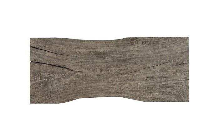 Origins Dining Table, Straight Edge, Gray Stone, Satin Black Legs