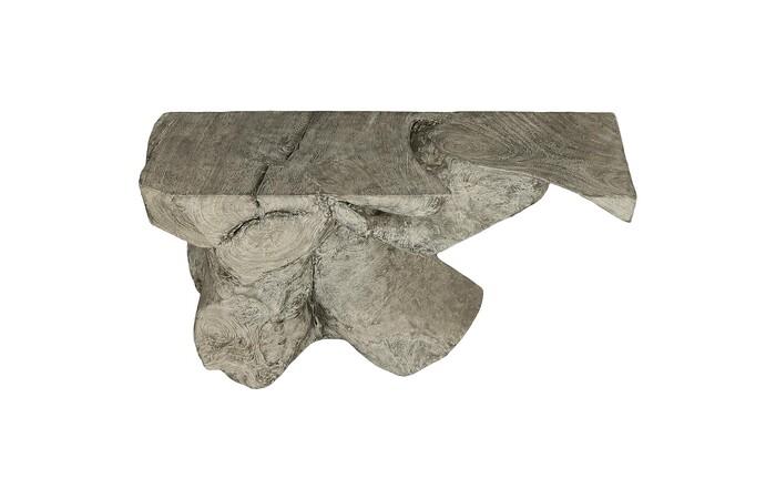 Freeform Console Table, Gray Stone