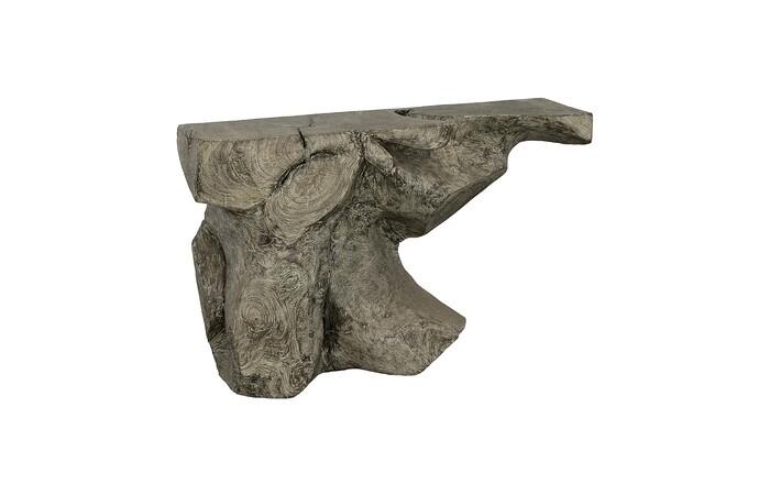 Freeform Console Table, Gray Stone
