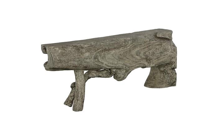 Bridge Console Table, Gray Stone