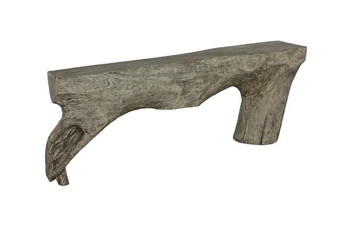 Colossal Bridge Console Table, Gray Stone