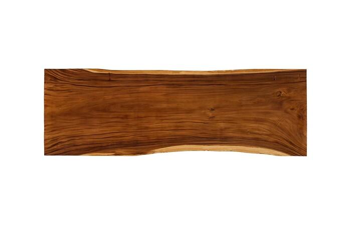 Origins Dining Table, Straight Edge, Natural, Satin Black Legs