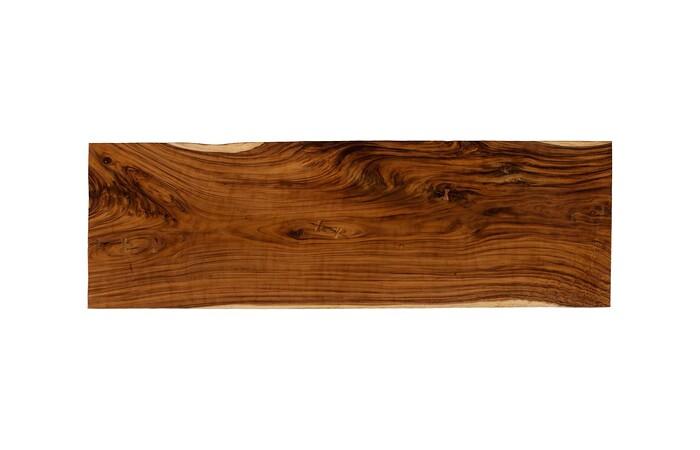 Origins Dining Table, Straight Edge, Natural, Satin Black Legs