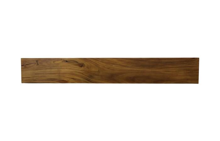 Origins Straight Edge Bench, Natural, Satin Black Legs