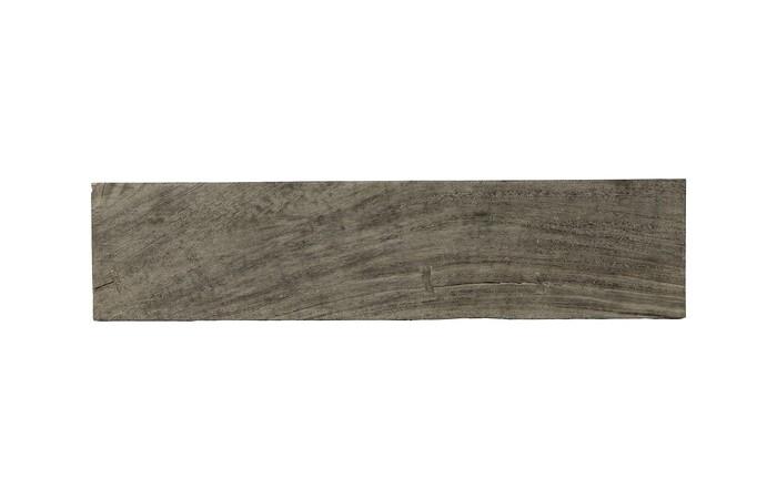 Origins Straight Edge Bench, Gray Stone, Satin Black Legs