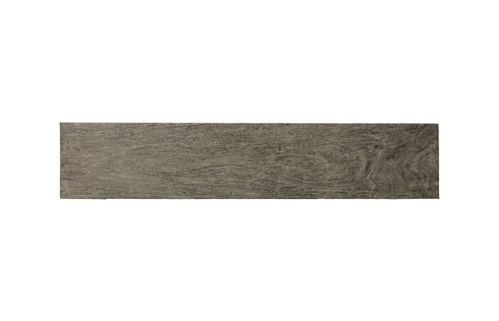 Origins Straight Edge Bench, Gray Stone, Satin Black Legs