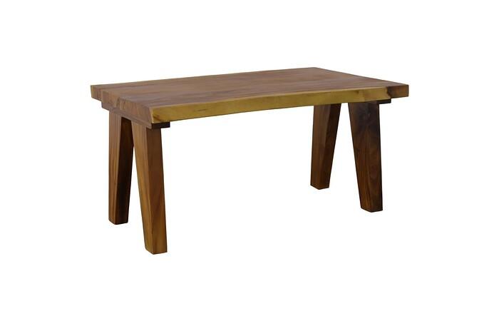 Origins Dining Table, Live Edge, Natural, Wood Legs