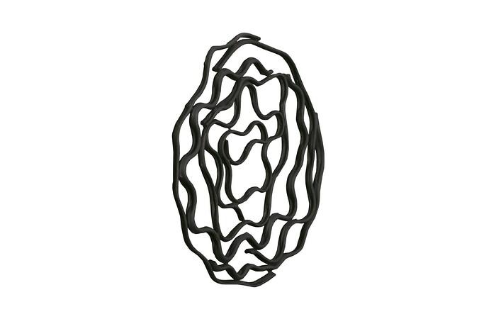 Vine Wall Flower, Black, Small