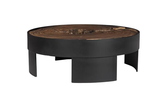 Framed Coffee Table, Round, Open Base, Large