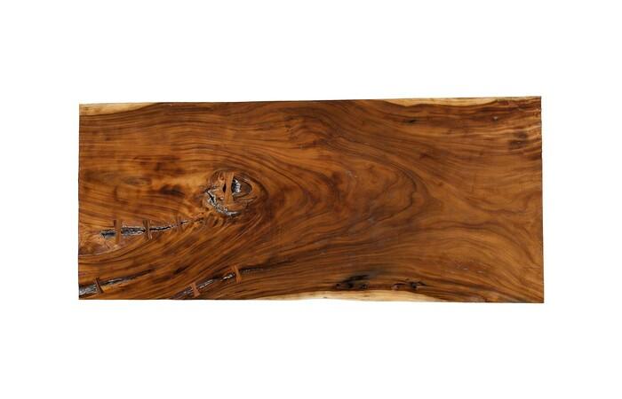 Origins Dining Table, Straight Edge, Natural, Satin Black Legs