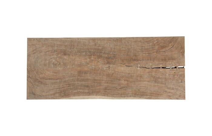 Origins Dining Table, Straight Edge, Weathered Gray, Satin Black Legs