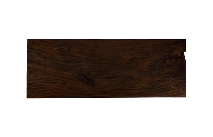 Origins Dining Table, Straight Edge, Perfect Brown, Satin Black Legs