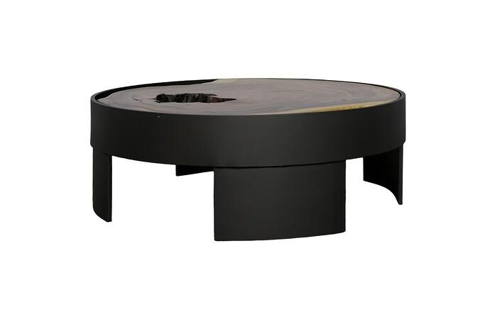Framed Coffee Table, Round, Open Base